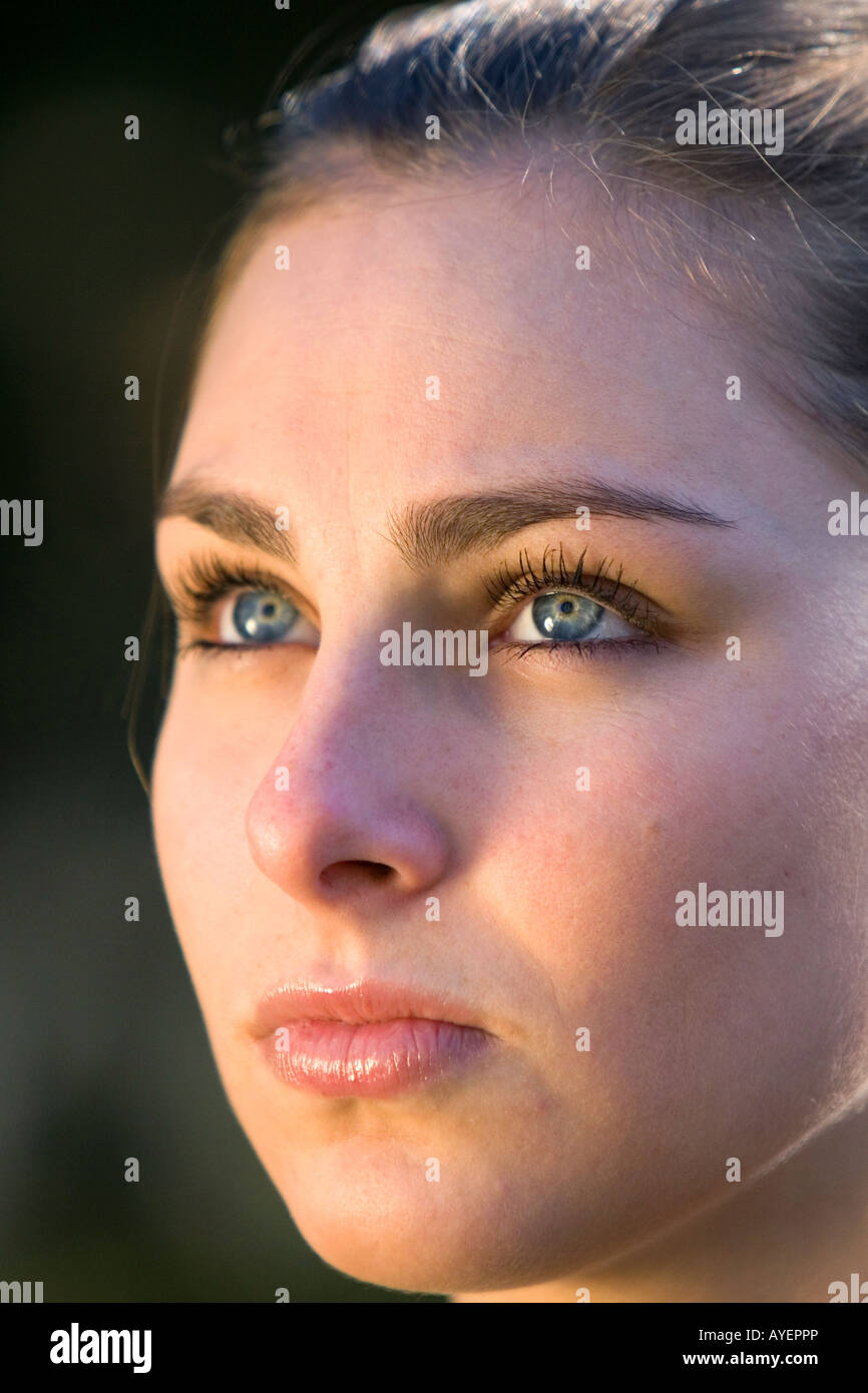 Portrait of a young woman Stock Photo - Alamy