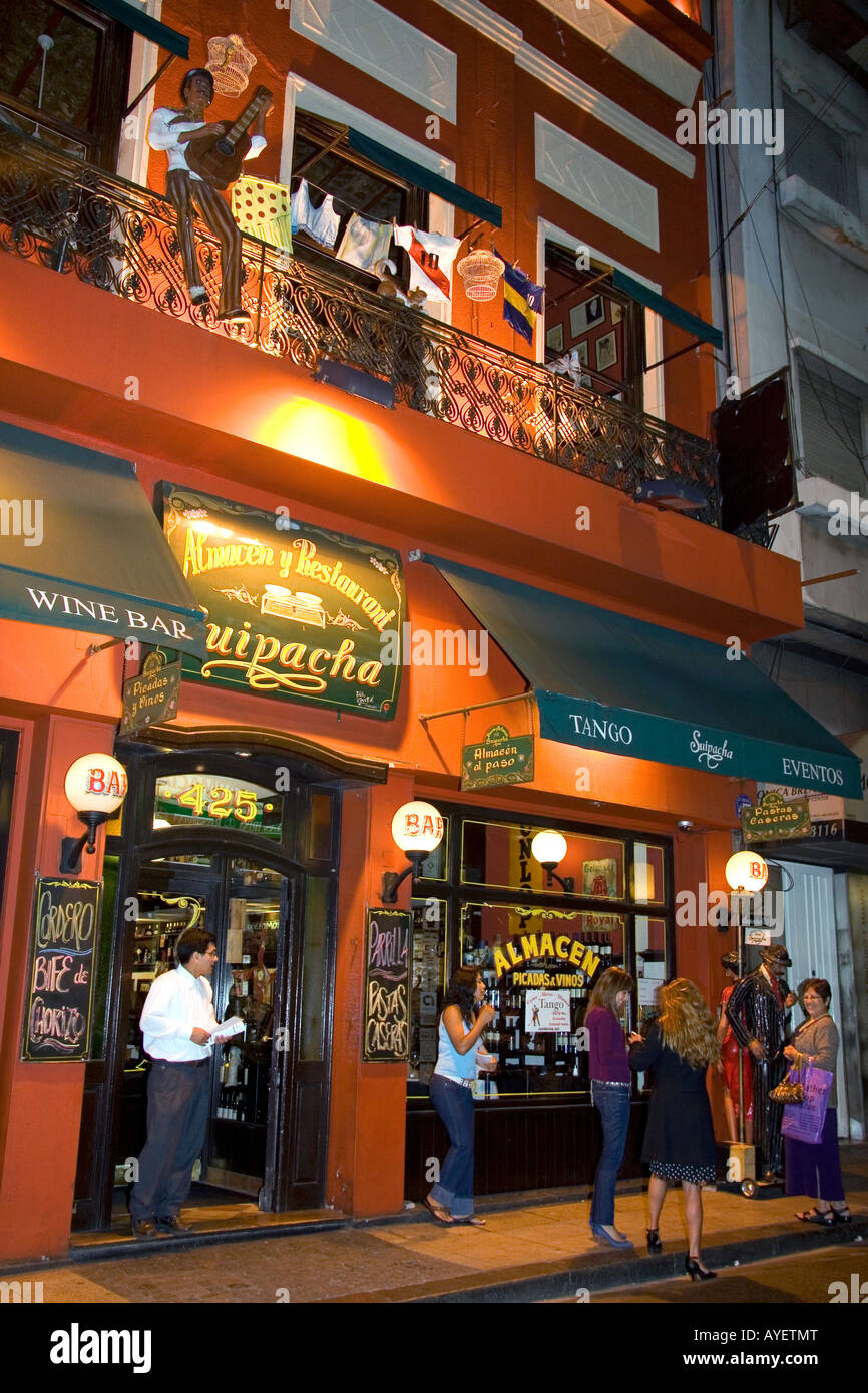 Exterior of a Tango restaurant in Buenos Aires Argentina Stock Photo