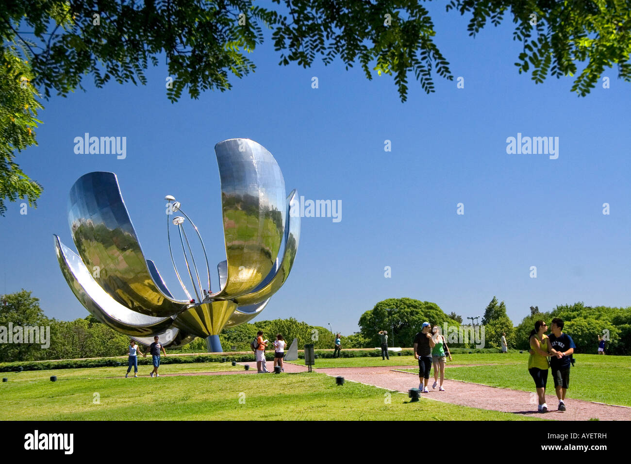 Floralis Generica sculpture in the United Nations Park in Buenos Aires  Argentina Stock Photo - Alamy