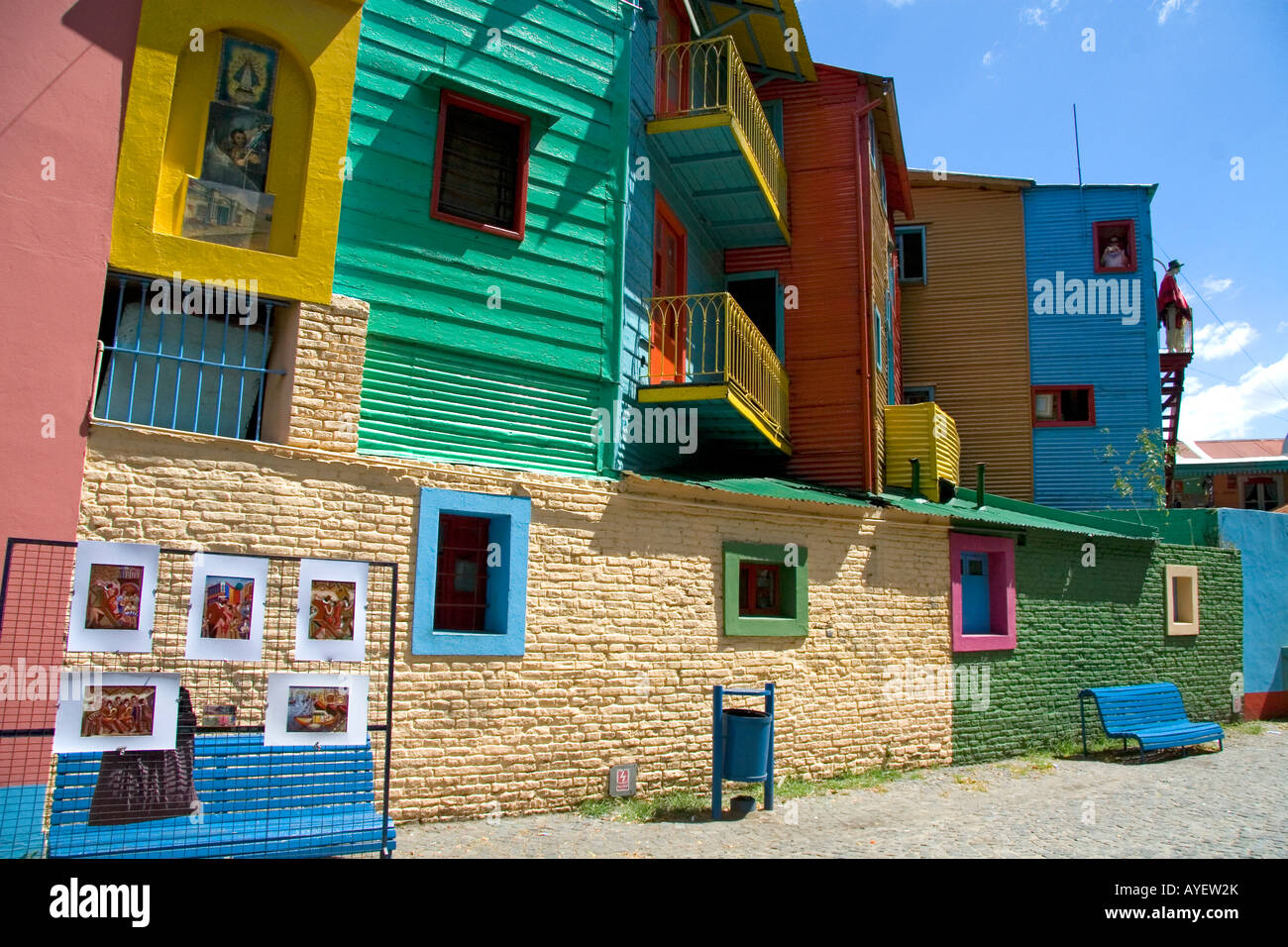 Colorful building in the La Boca barrio in Buenos Aires Argentina Stock Photo