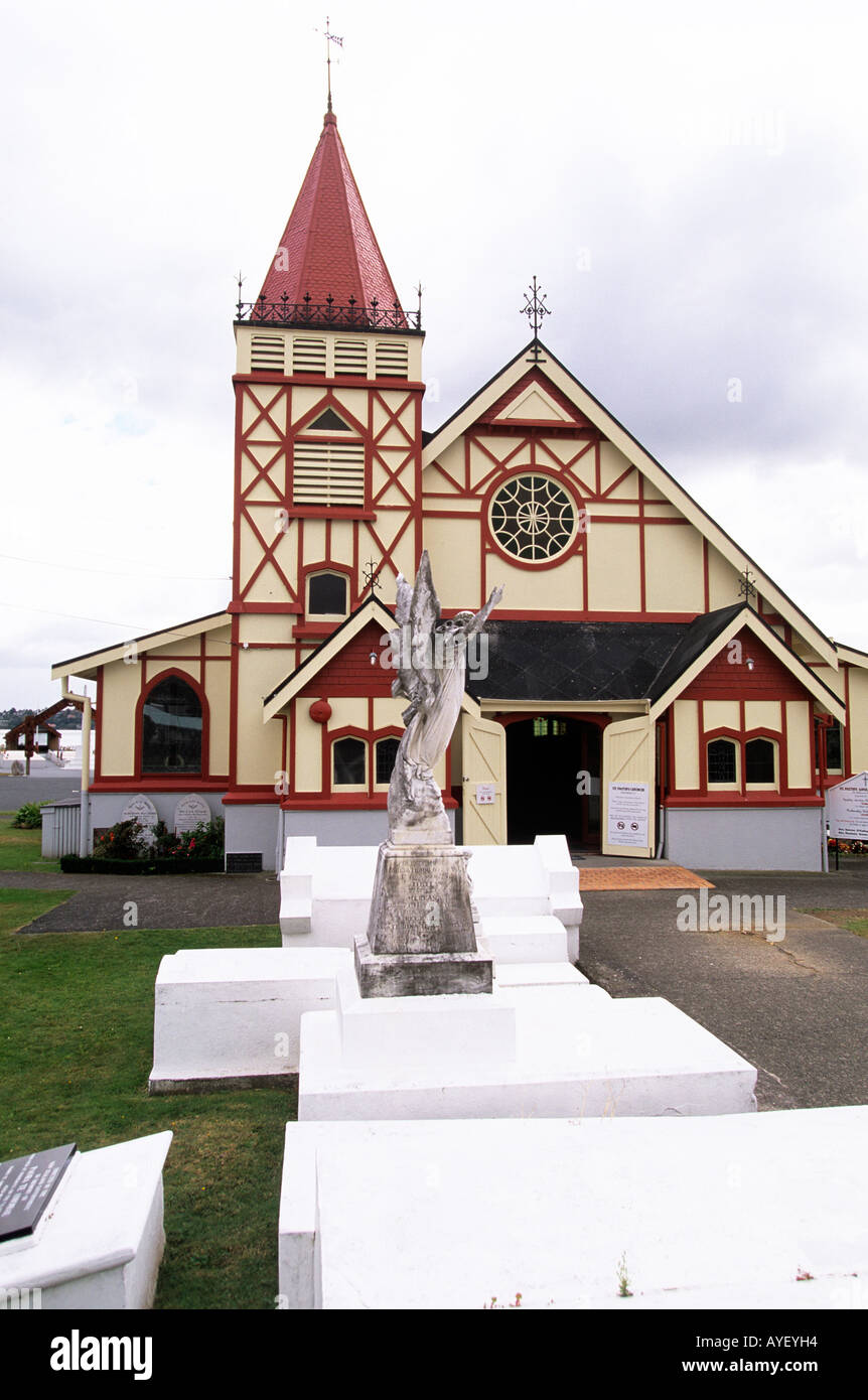Saint Faith church exterior at Tamatwkapua Marae Stock Photo
