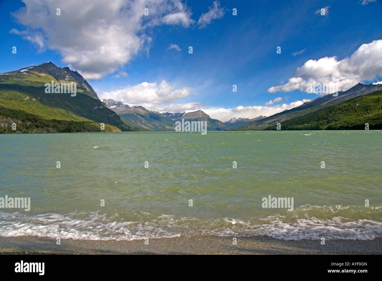 Lago Roca in the Tierra del Fuego National Park Argentina Stock Photo