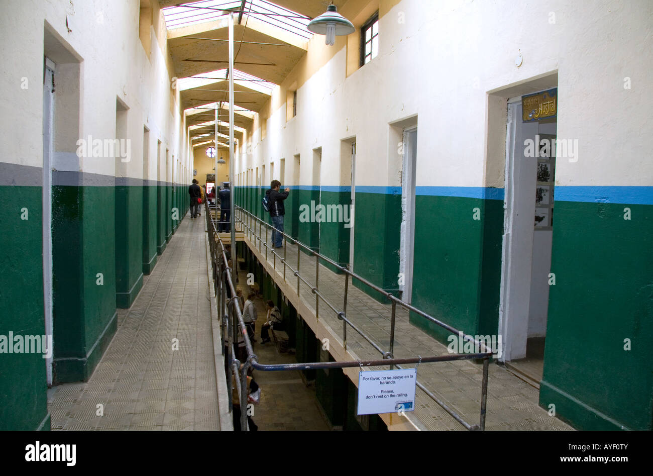 Interior of the Prison Museum at Ushuaia Argentina Stock Photo