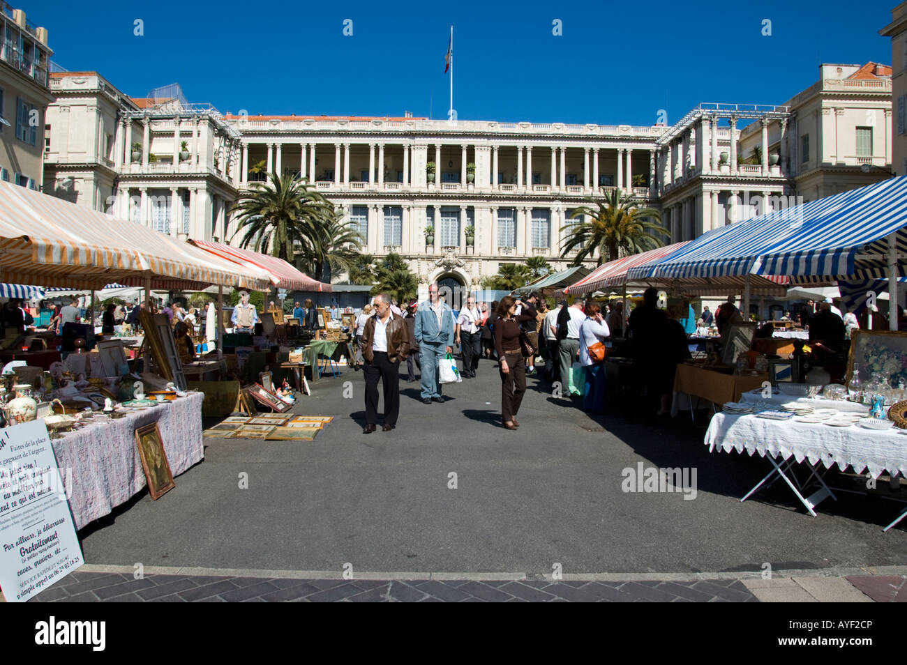 Cours Saleya Outdoor market in Nice, South France Stock Photo