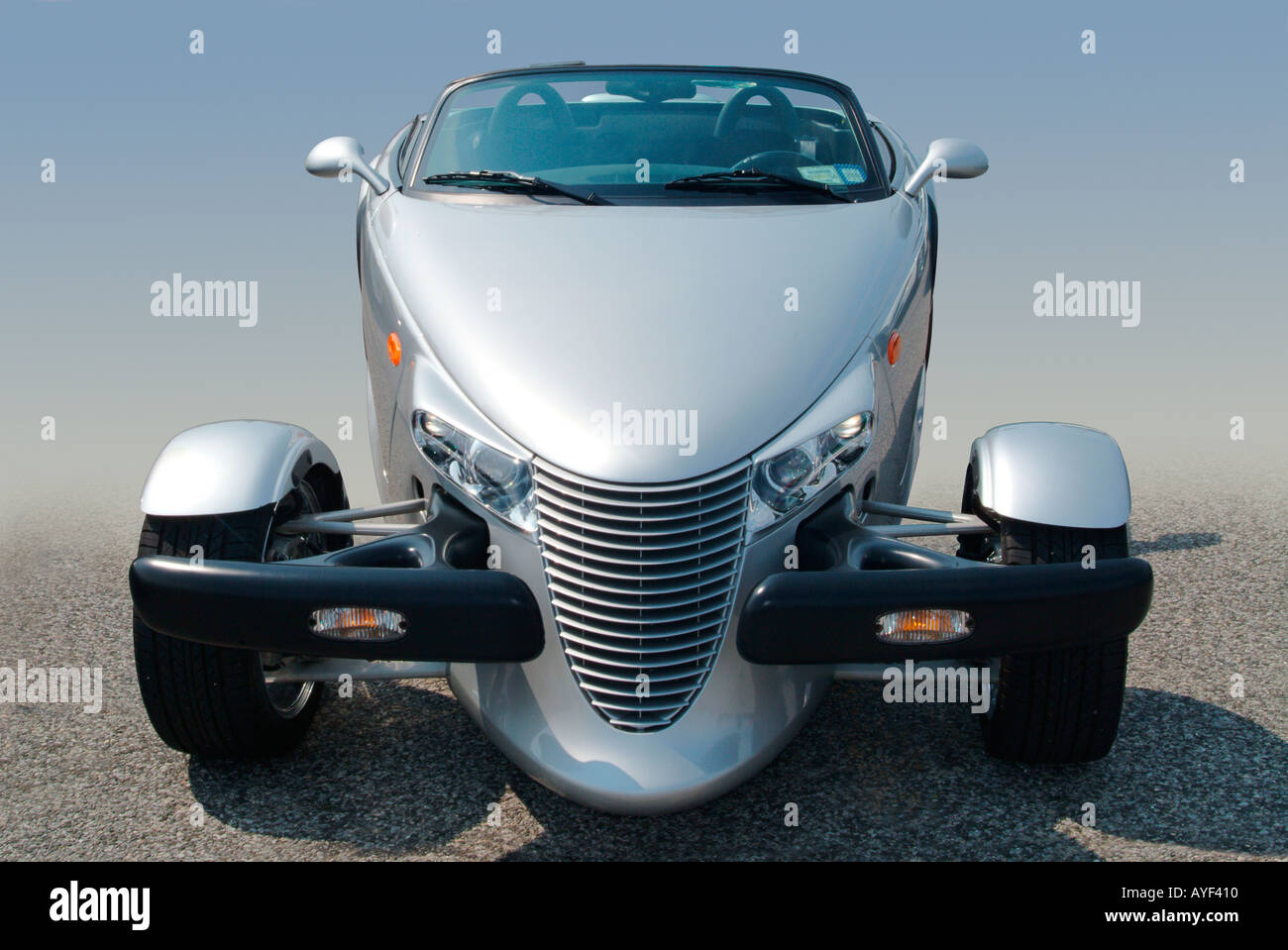 A silver Chrysler Plymouth Prowler hotrod. Stock Photo