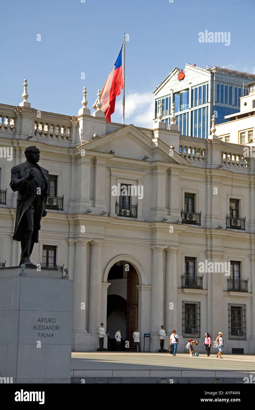 The Palacio de la Moneda in Santiago Chile Stock Photo