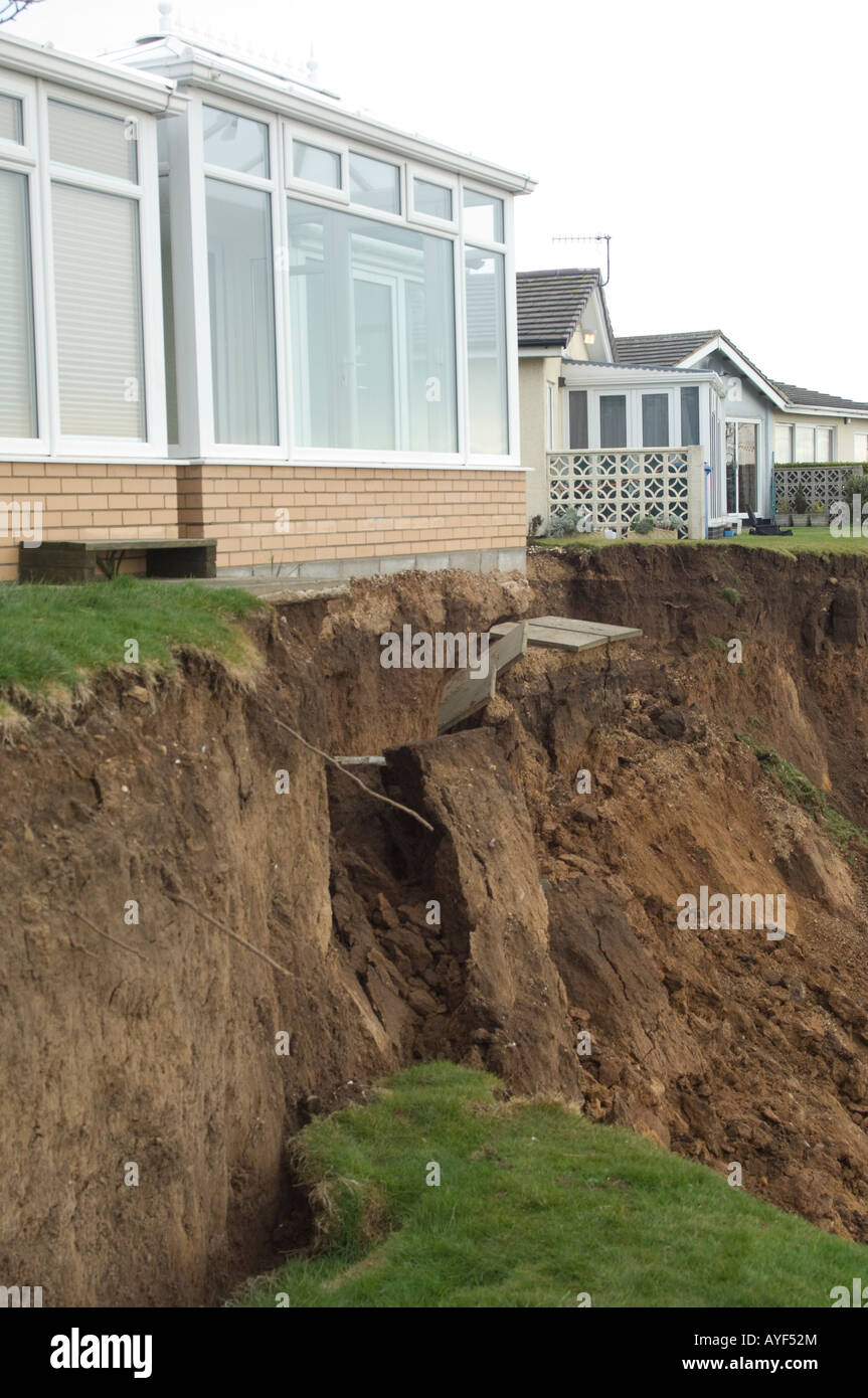 Landslip at Knipe Point south of Scarborough Stock Photo Alamy