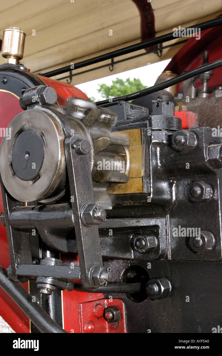 Gearing detail Fowler steamroller Stock Photo