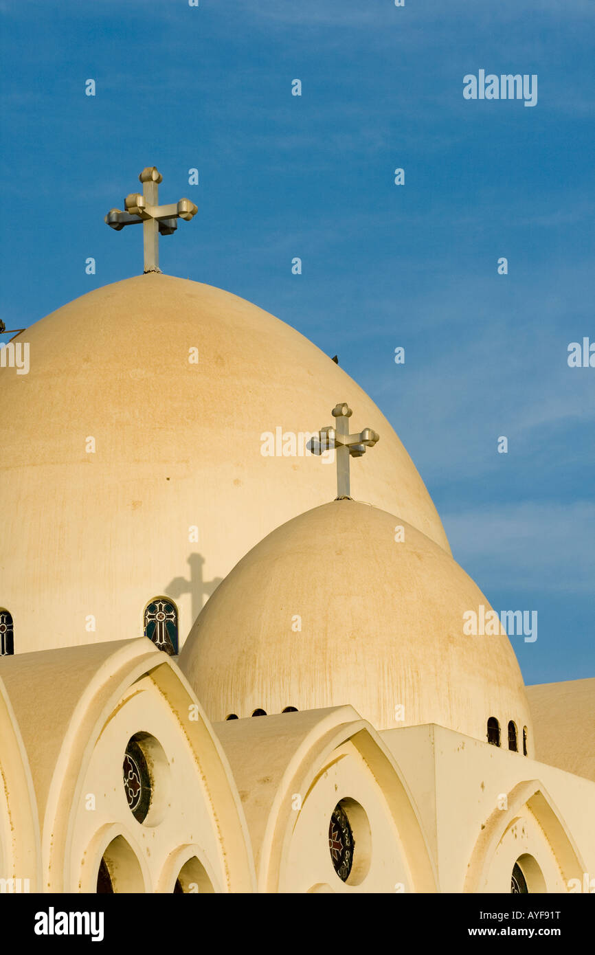 Christian church in Aswan or Assuan Nile Valley Southern Upper Egypt Stock Photo
