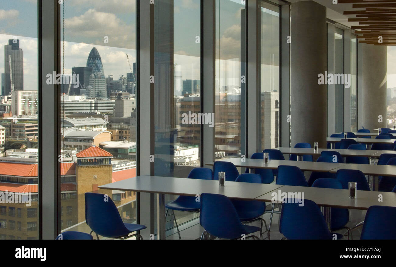 Dinning area in City of London Stock Photo