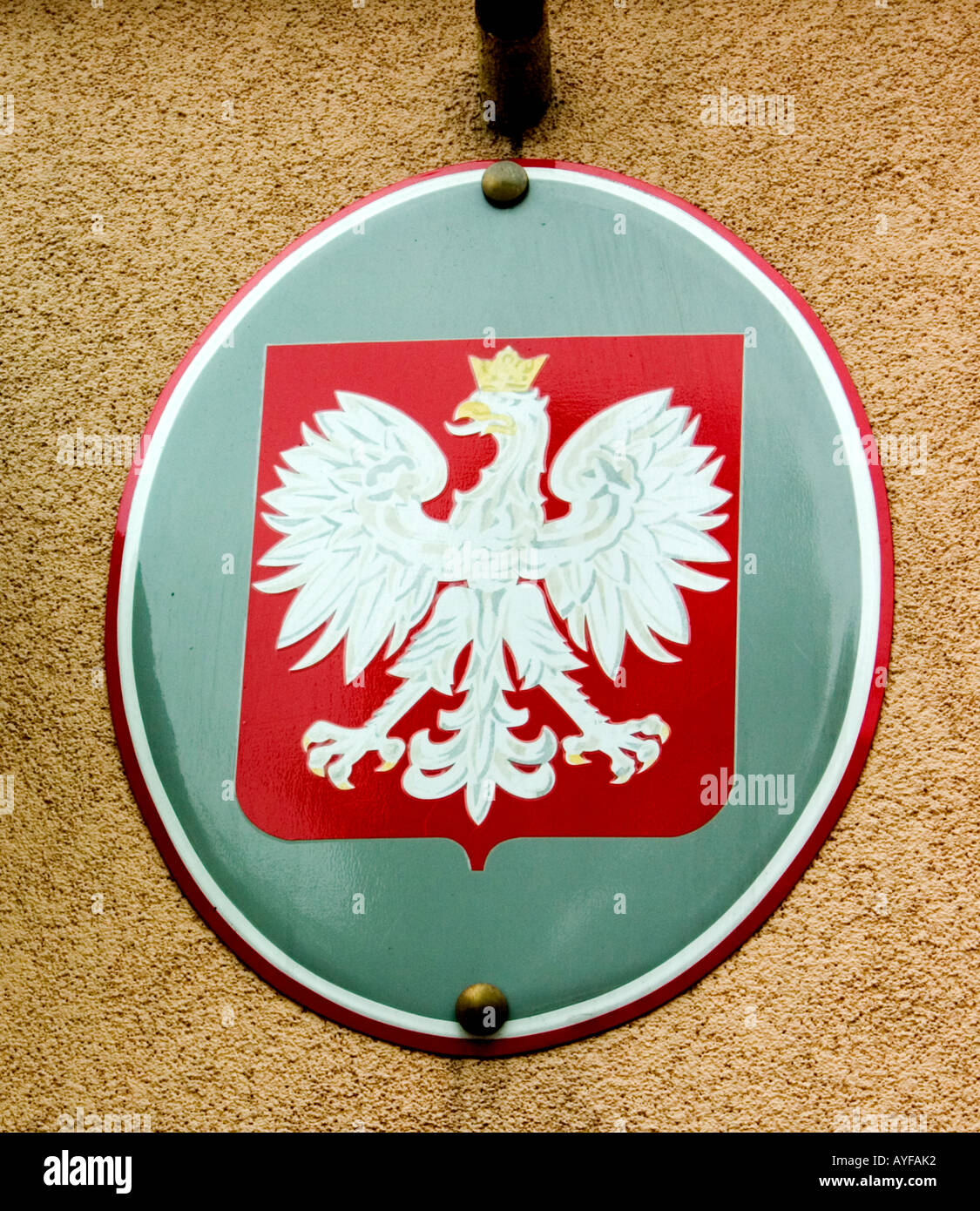 The White Eagle, the national coat of arms of Poland on the bulletin
