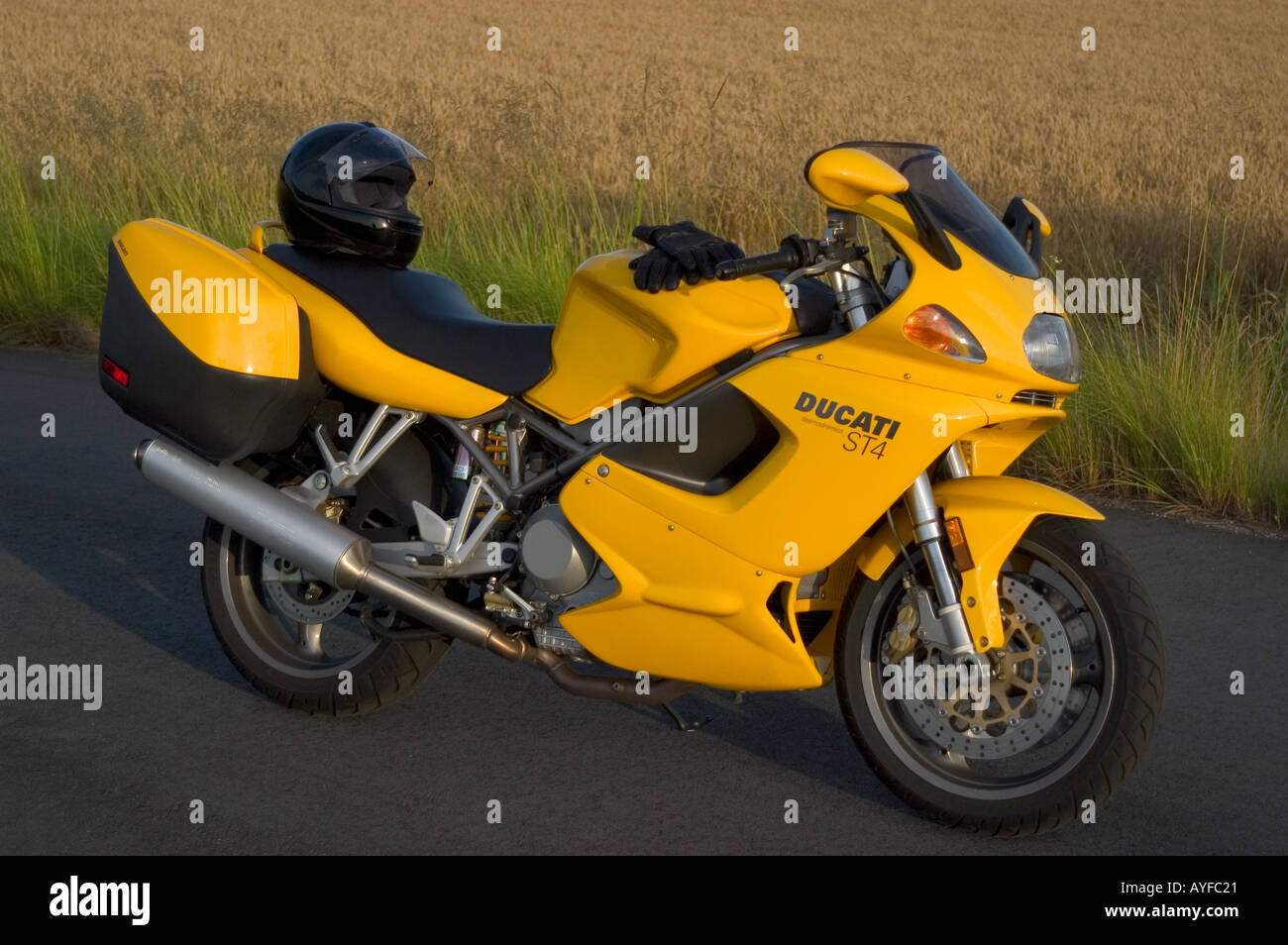 Ducati Motorcycle and Helmet Stock 