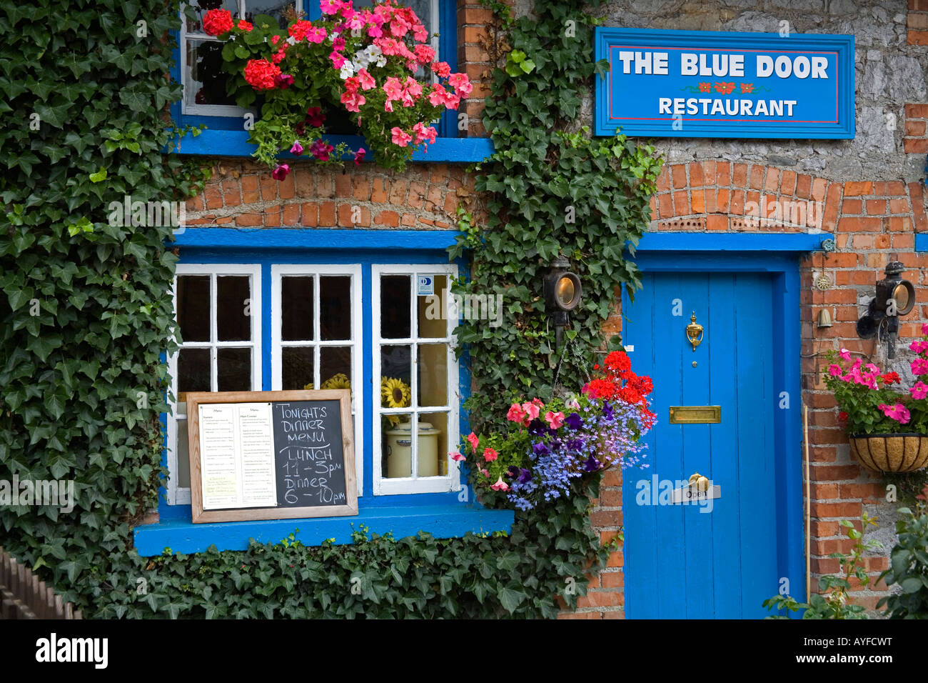 Restaurant Menu Adare Village County Stock Photos Restaurant
