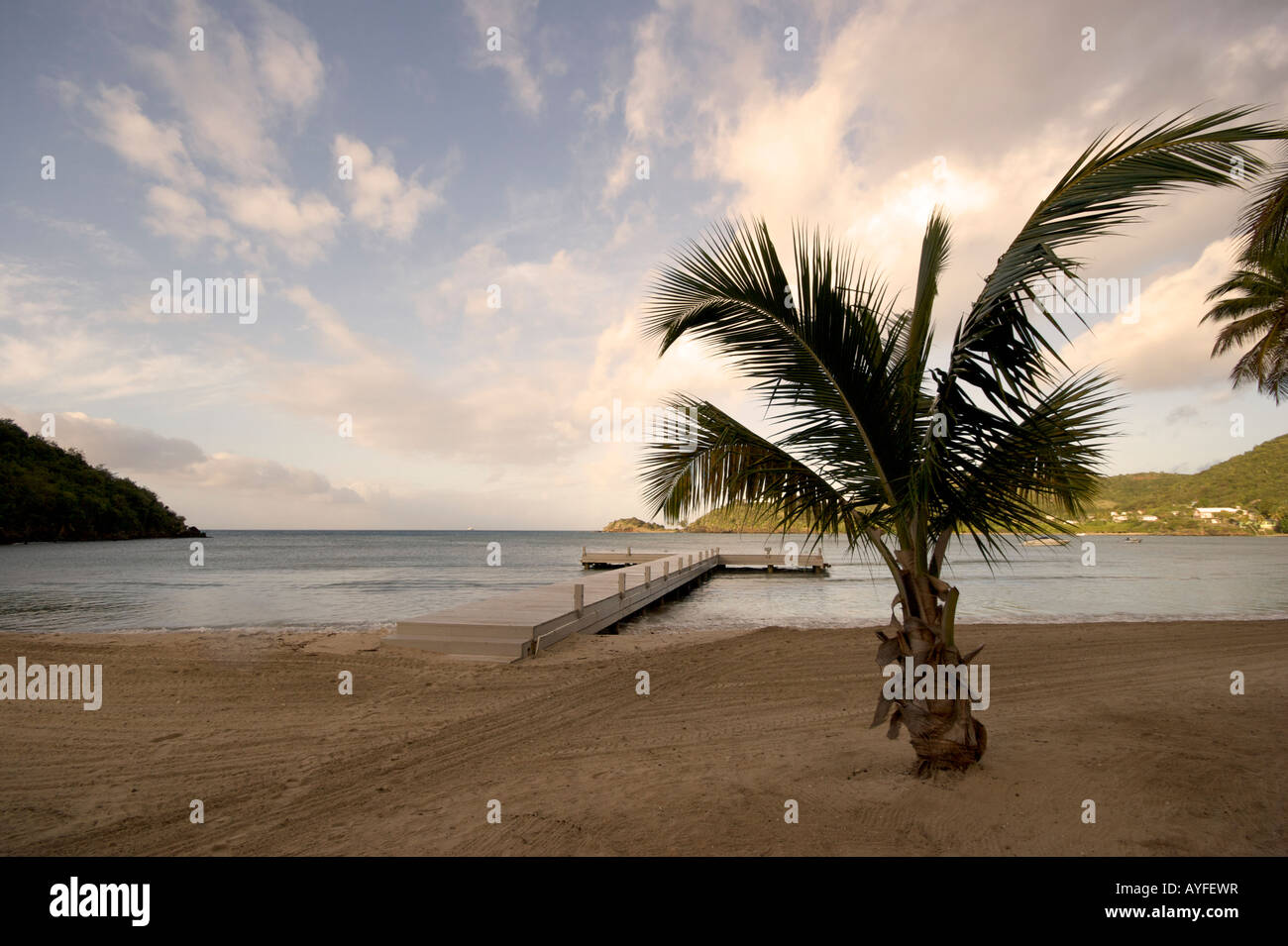 A beach scene in Antigua, Caribbean Stock Photo - Alamy