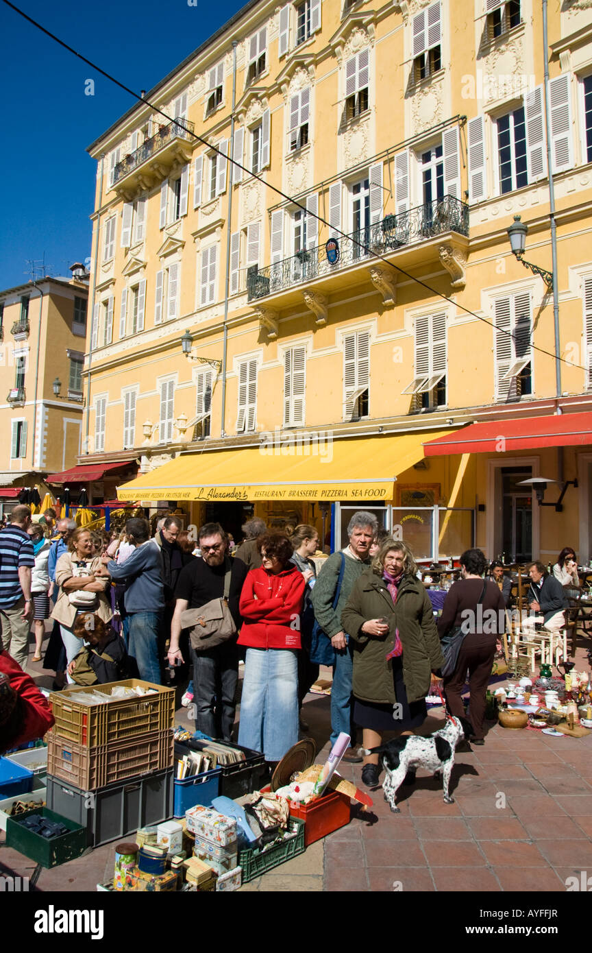 Cours Saley Outdoor market in Nice, South France Stock Photo