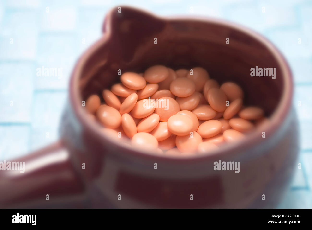 Pills in Saucepan Stock Photo