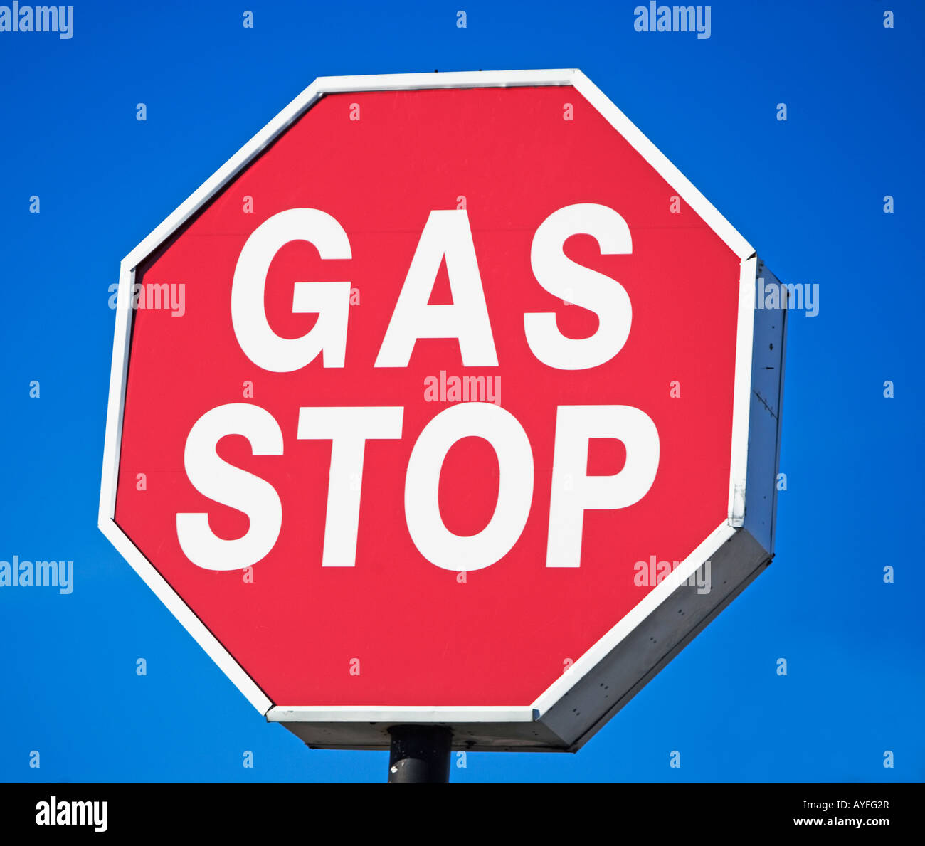 gas stop sign Stock Photo Alamy