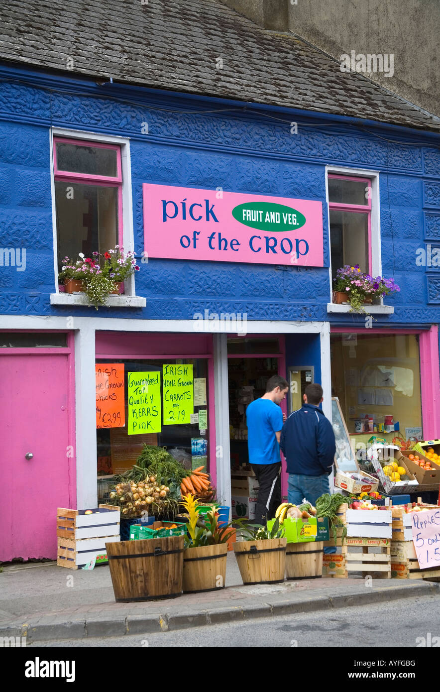 Vegetable Store in Milltown Mallbay County Clare Ireland Stock Photo