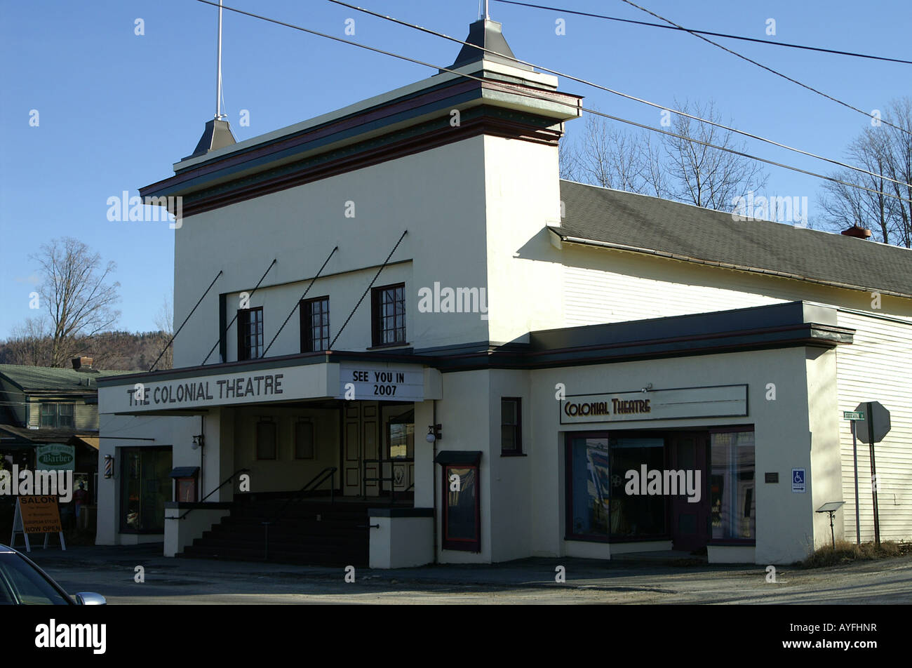 Old Fashioned Movie Theatre in New Hampshire Stock Photo Alamy