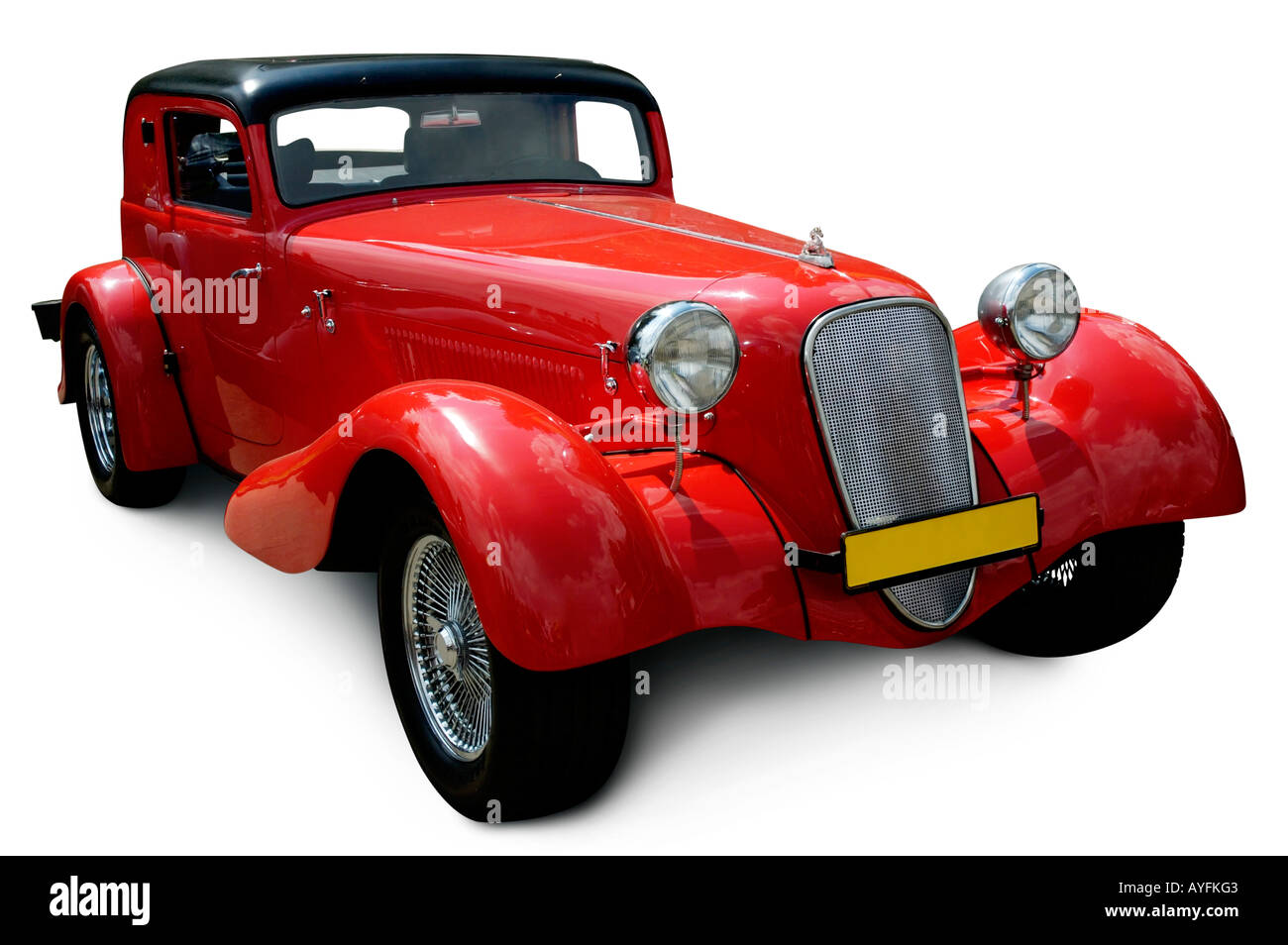 Vintage red car nobody Cut Out Stock Images & Pictures - Alamy