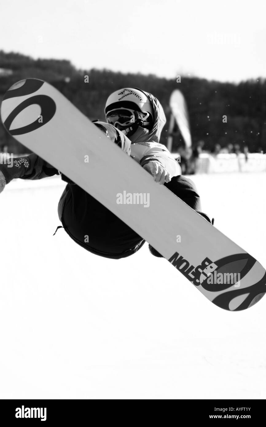 Snowboard. Half Pipe, Bardonecchia. Stock Photo