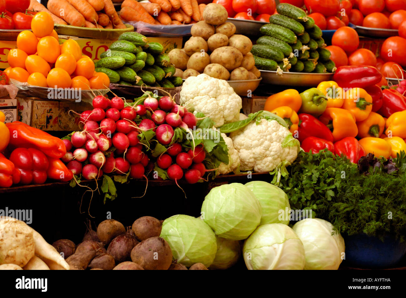 Vegetable market Stock Photo