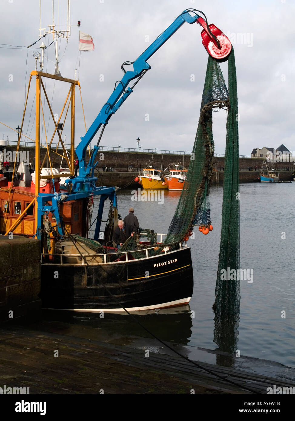 Maryport harbour fishing boat hi-res stock photography and images - Alamy
