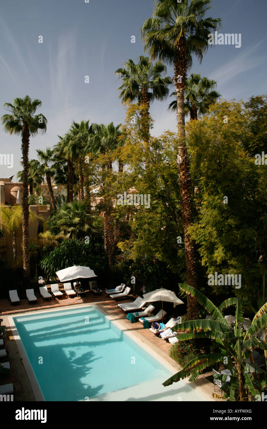 Pool in Jardin de Medina, Marrakech Stock Photo