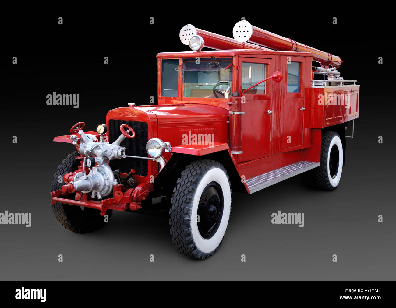 Retro Fire Engine Stock Photo