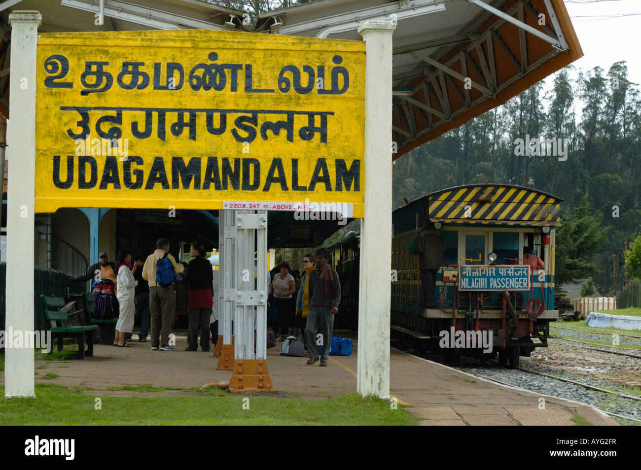 The Nilgiri Mountain Railway at Ooty (Udhagamandalam) railway station ...