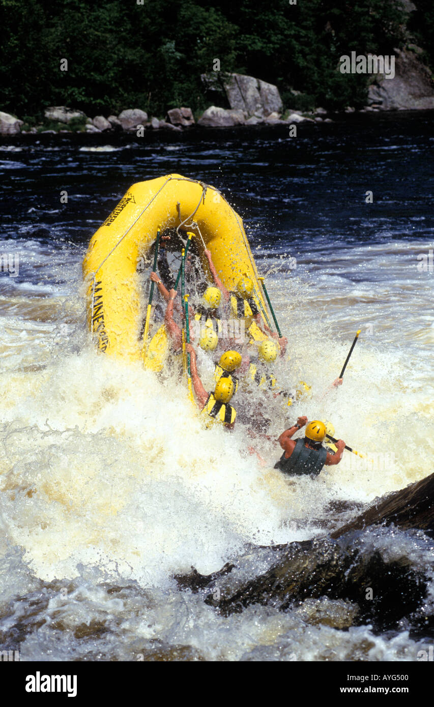 White water rafting Nesowachechunk Falls on the Penobscot River Maine