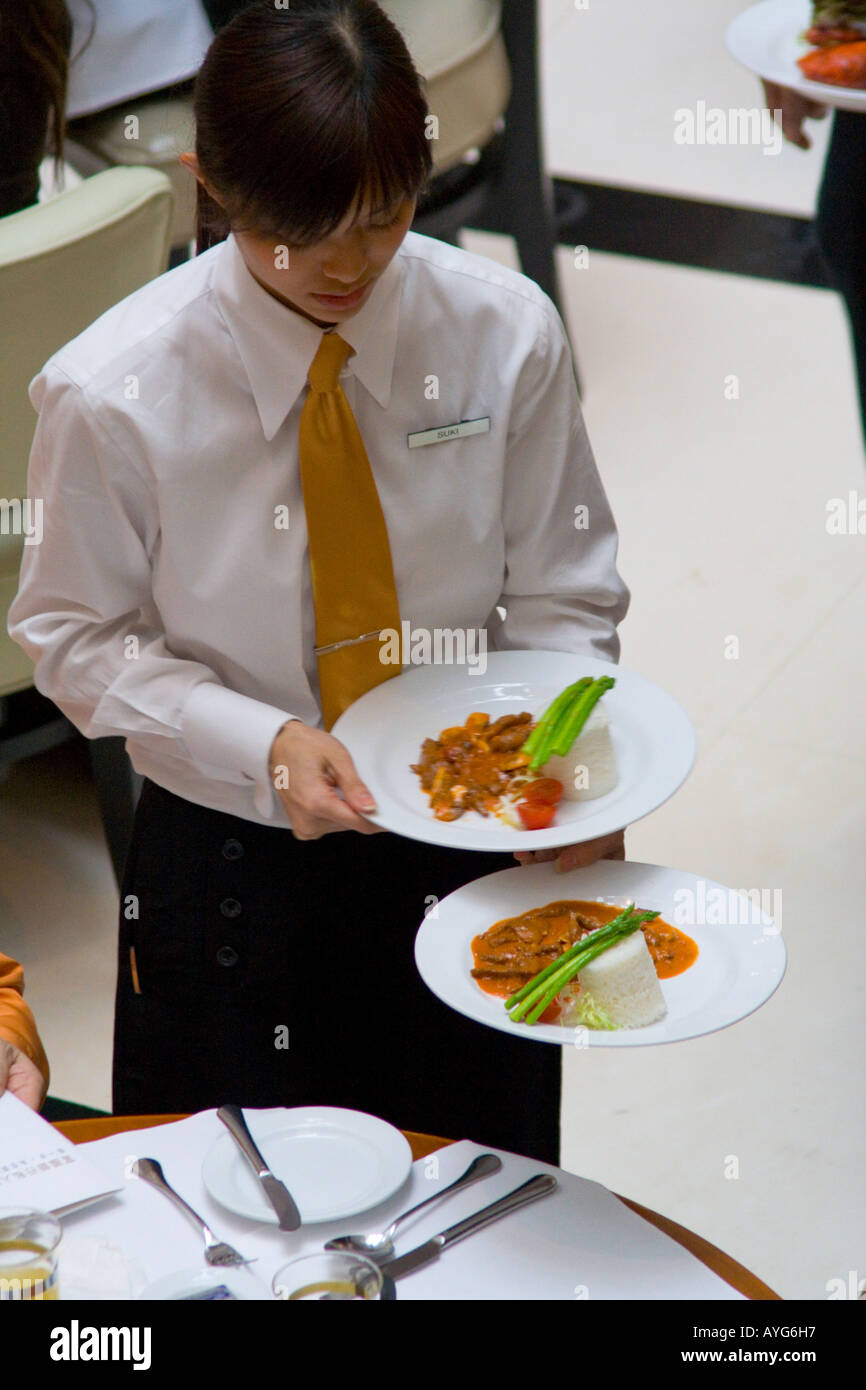 waiter delivering food