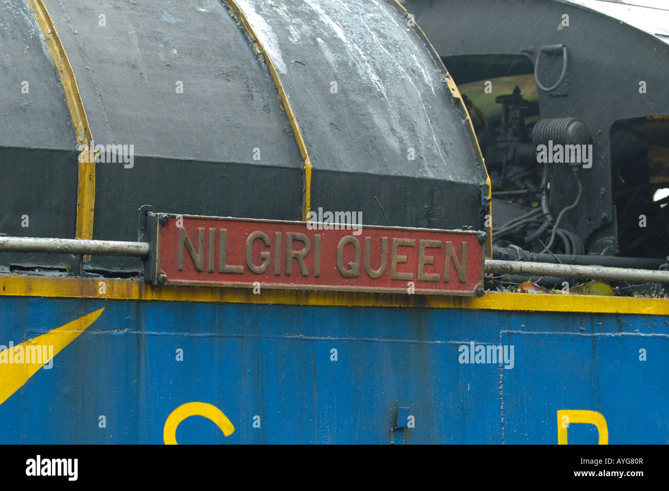 India, Tamil Nadu. Steam engine called "Nilgiri Queen" of Nilgiri