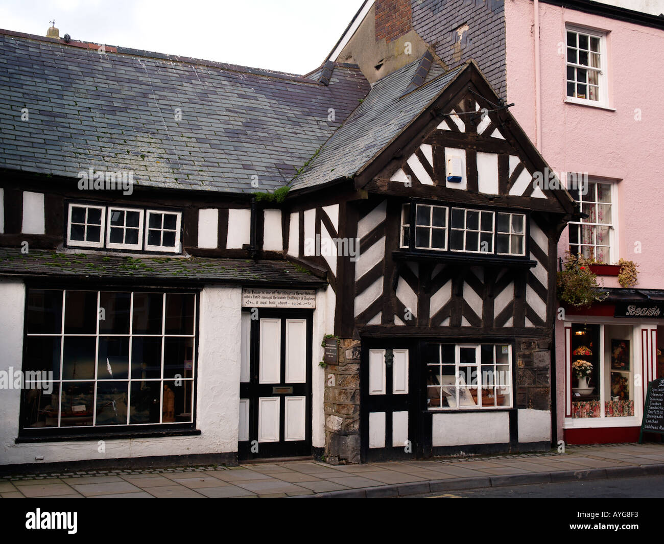 Old Timber Framed House Castle Street Beaumaris Town Centre Anglesey ...