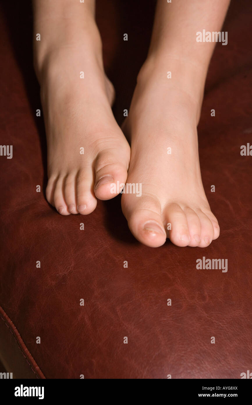 five year old child feet Stock Photo Alamy