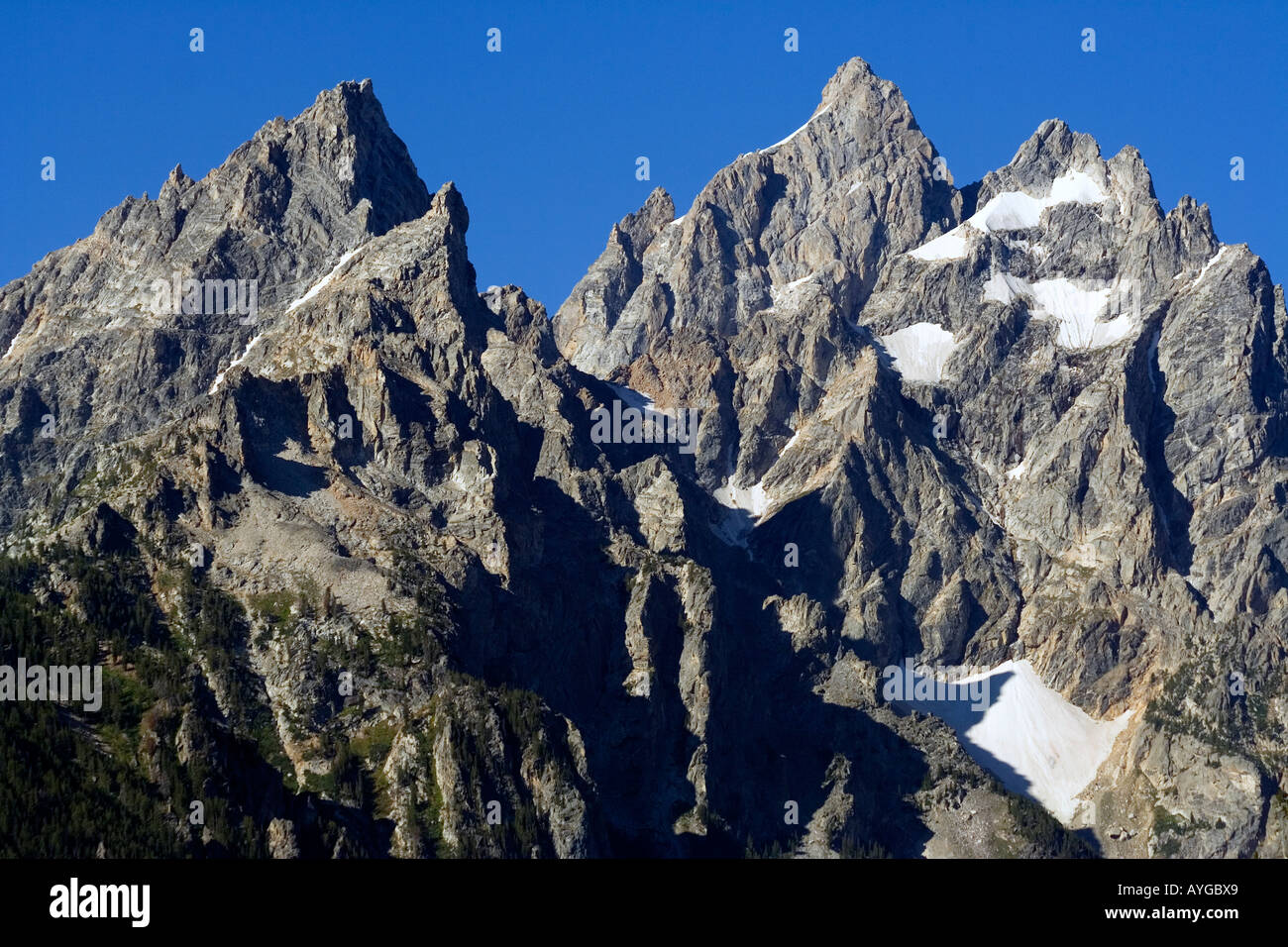 Grand Teton Mountains Grand Tetons National Park Jackson Hole Wyoming USA Stock Photo