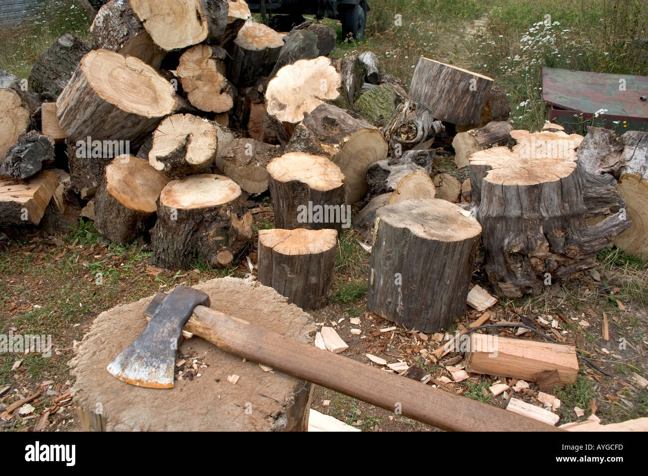 Chopping wood hi-res stock photography and images - Alamy