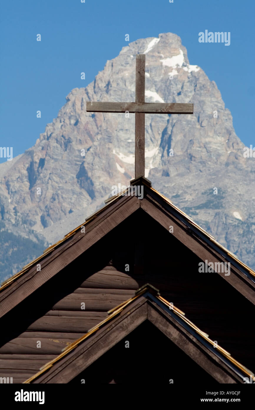 Chapel of the Transfiguration Grand Tetons National Park Wyoming USA Stock Photo