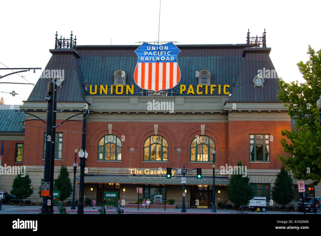 Salt Lake City Utah Historic Union Pacific Railroad Depot Gateway Train