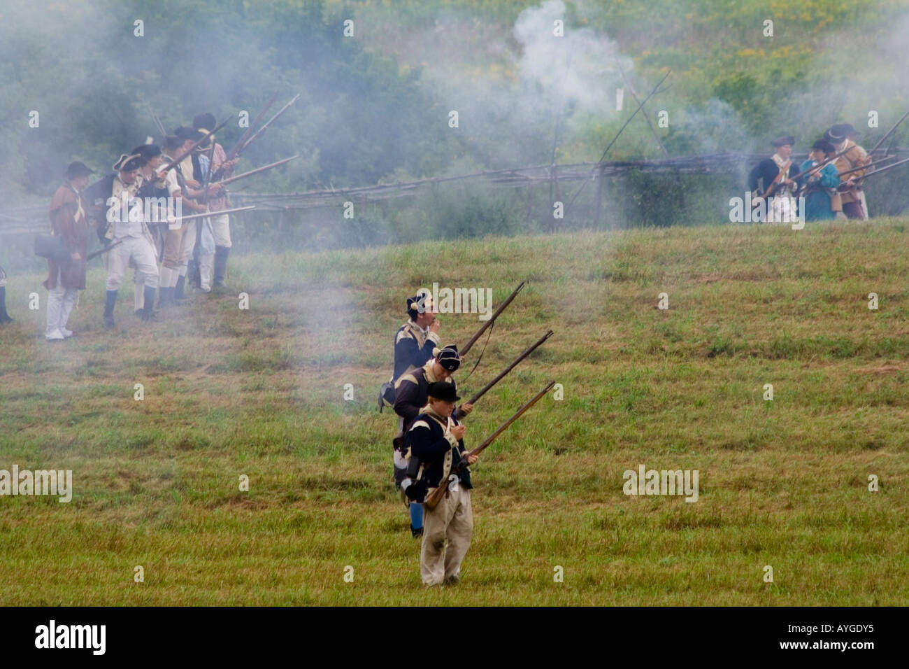 Battle of Bennington Triumph for the American Colonists Vermont Revolutionary War Reenactment Stock Photo