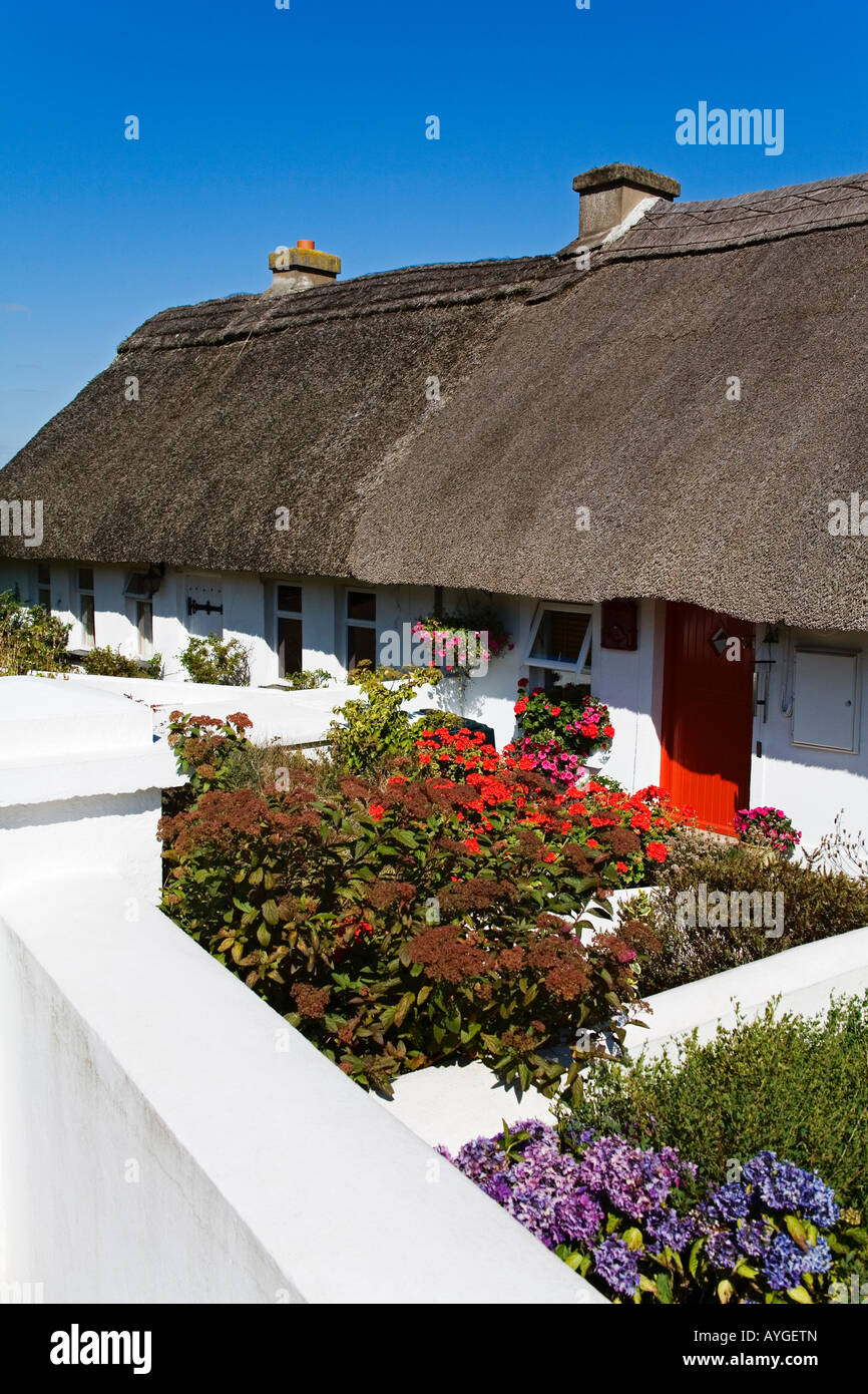 Thatched Cottage in Dunmore East Village County Waterford Ireland Stock