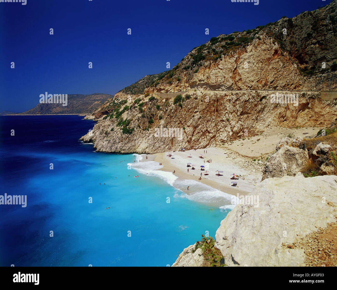 Kaputas Beach Kas Antalya Turkey Stock Photo