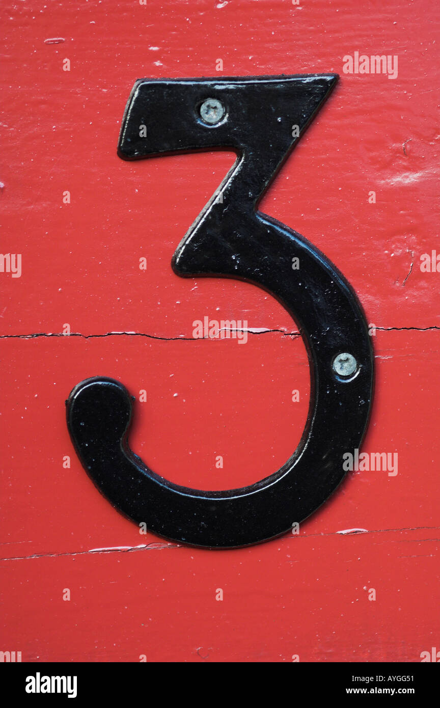 The number three stock photo alamy