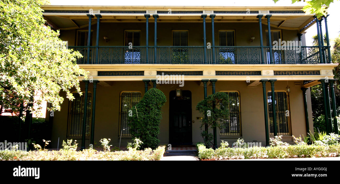 Victorian era terrraced homes in Carlton - Melbourne, Victoria, AUSTRALIA Victorian Stock Photo