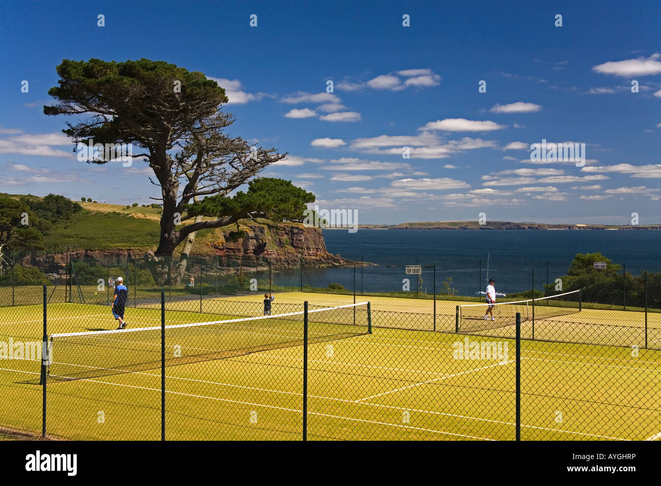 Tennis Court Dunmore East Village County Waterford Ireland Stock Photo Alamy