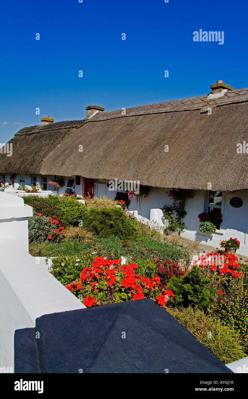 Thatched Cottage in Dunmore East Village County Waterford Ireland Stock