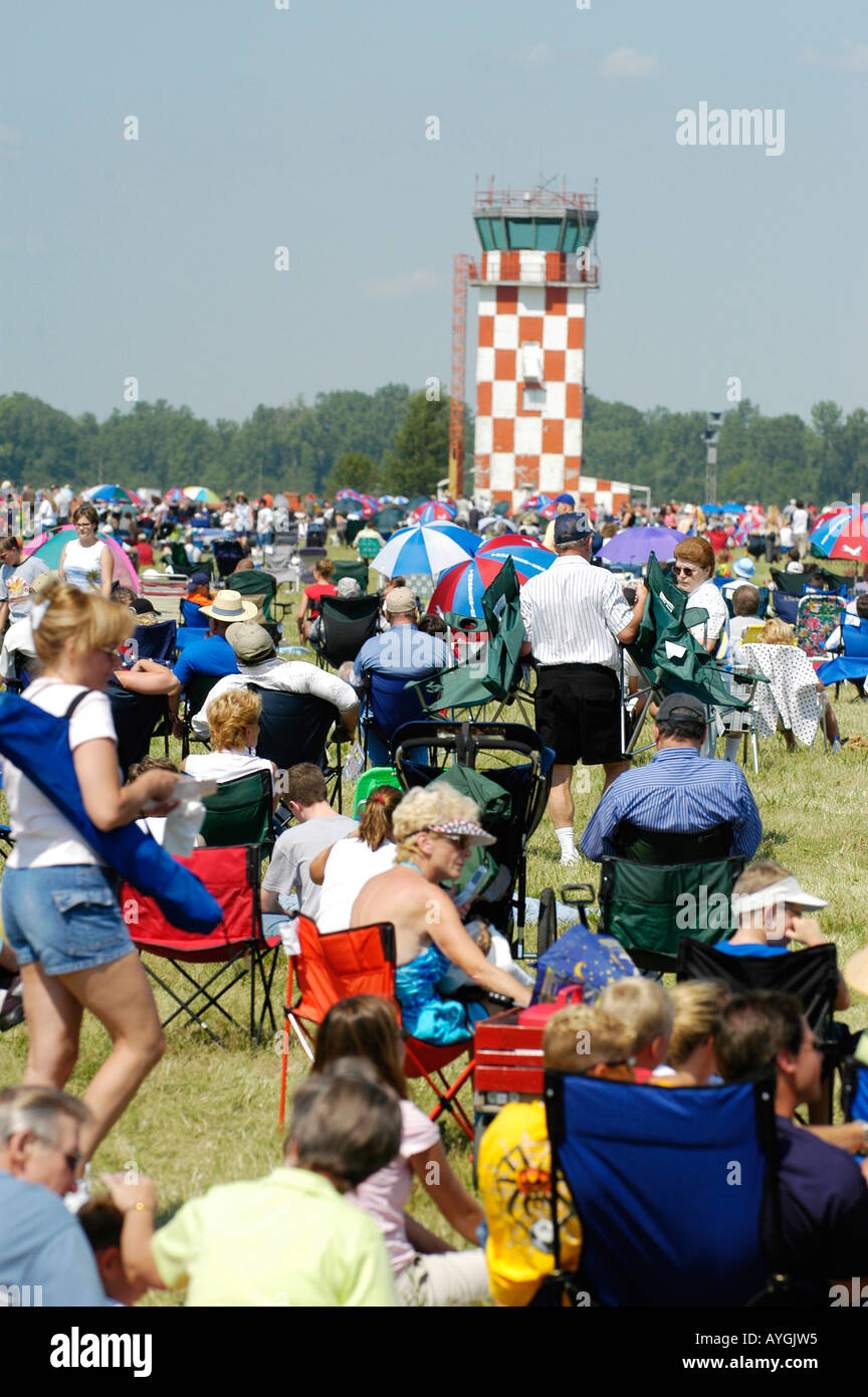 Crowds attend the Air Show at Selfridge Air Force Base Mt Mount Clemens