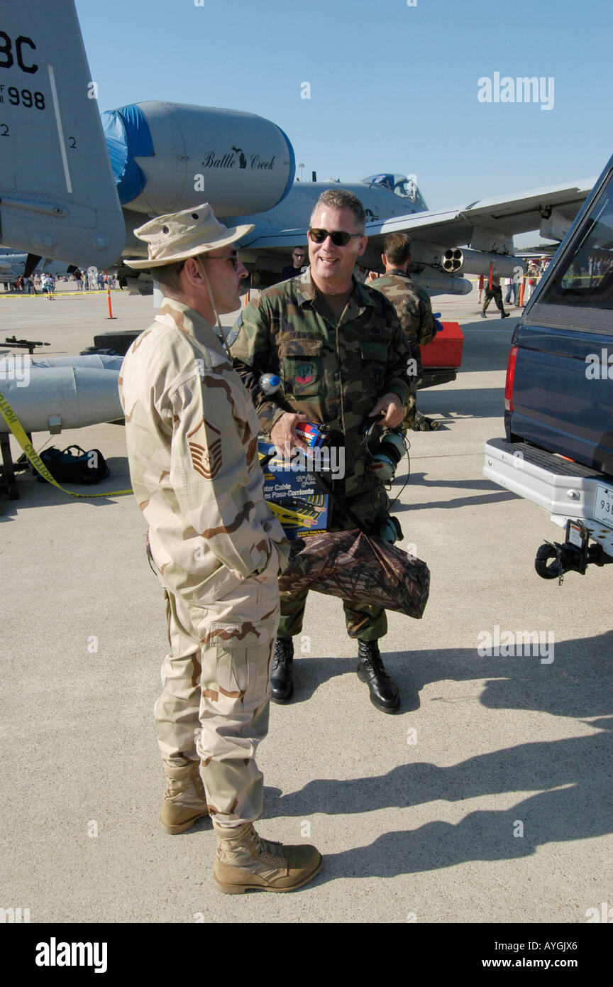 Soldier at the Air Show at Selfridge Air Force Base Mt Mount Clemens