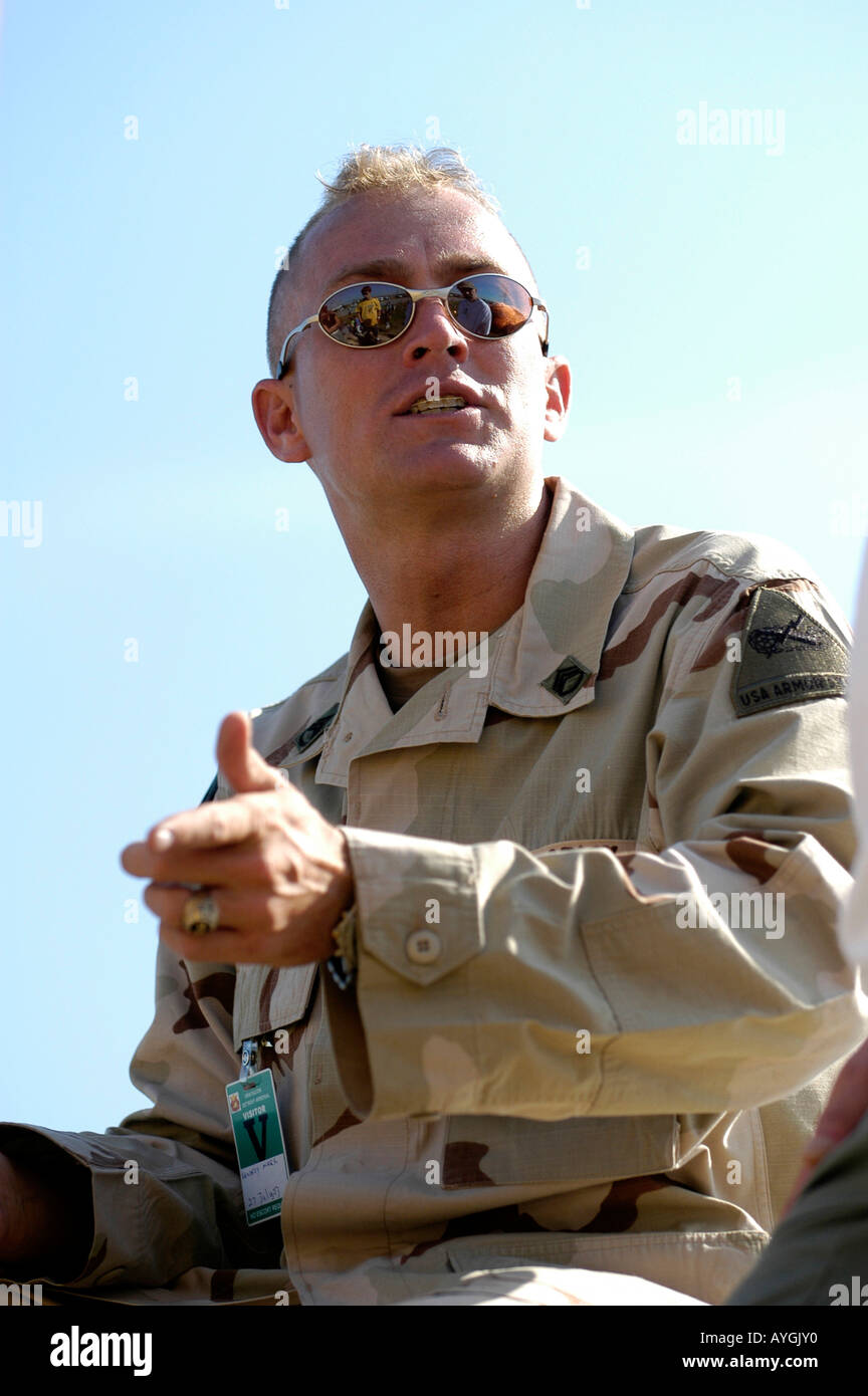 Soldier at the Air Show at Selfridge Air Force Base Mt Mount Clemens
