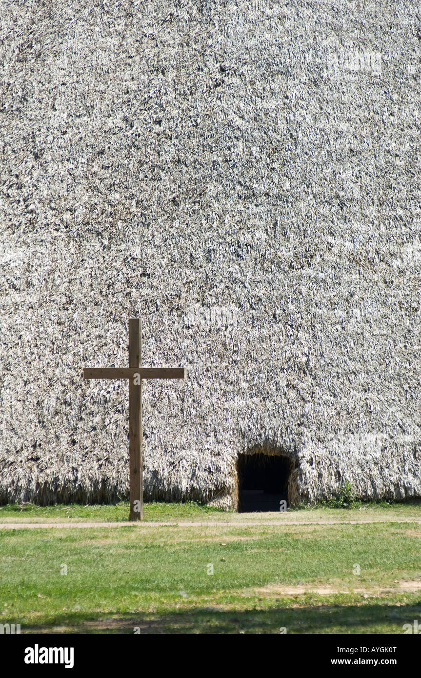 Mission San Luis in Tallahassee Florida Apalachee Indian and Spanish community Stock Photo